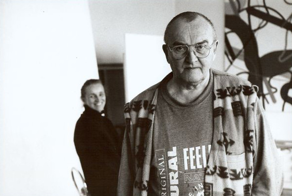 Lenka a Zdeněk Sýkorovi v ateliéru, 2001, foto Jaroslav Brabec